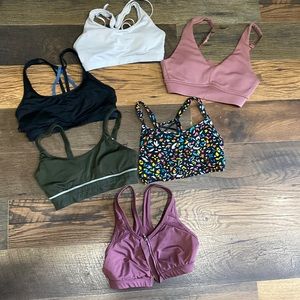 Lot is 6 sports bras. Barely worn. All small. Marika, ellie, and fabletics.